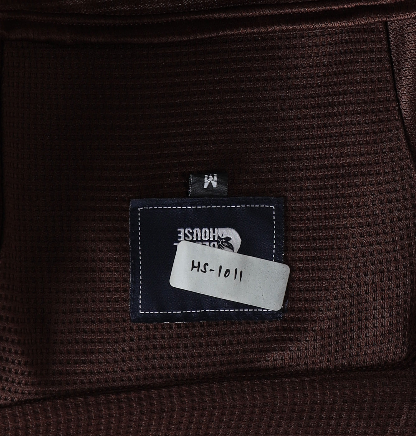 Men's Coffee Textured Short Sleeve Casual Shirt