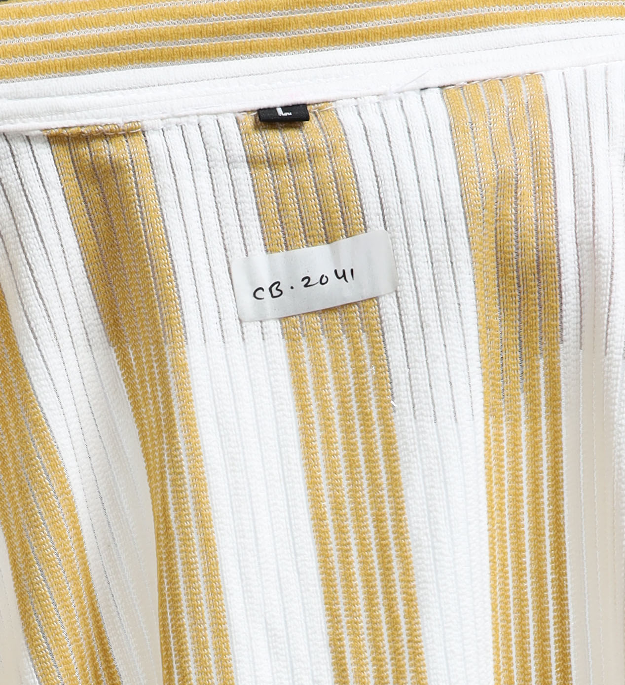 Men's Yellow Vertical Stripe Cuban Shirt