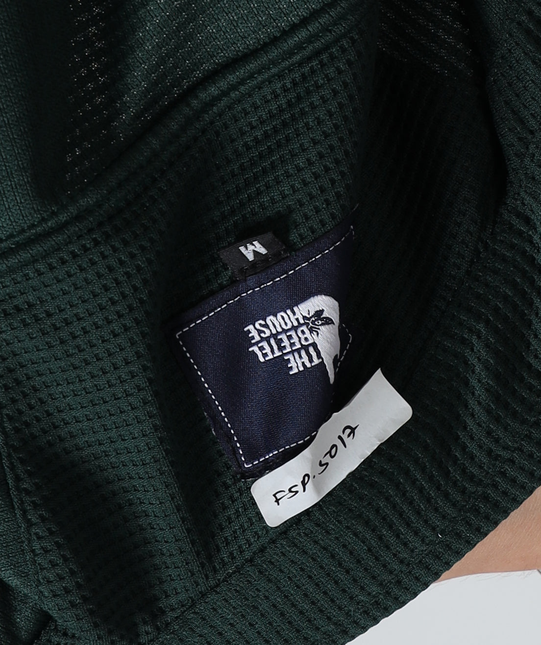 Men’s Green Textured Micro-Pattern Shirt