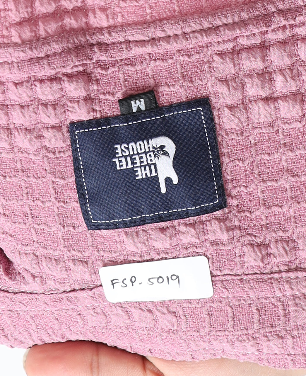 Men’s Pink Textured Check Casual Shirt