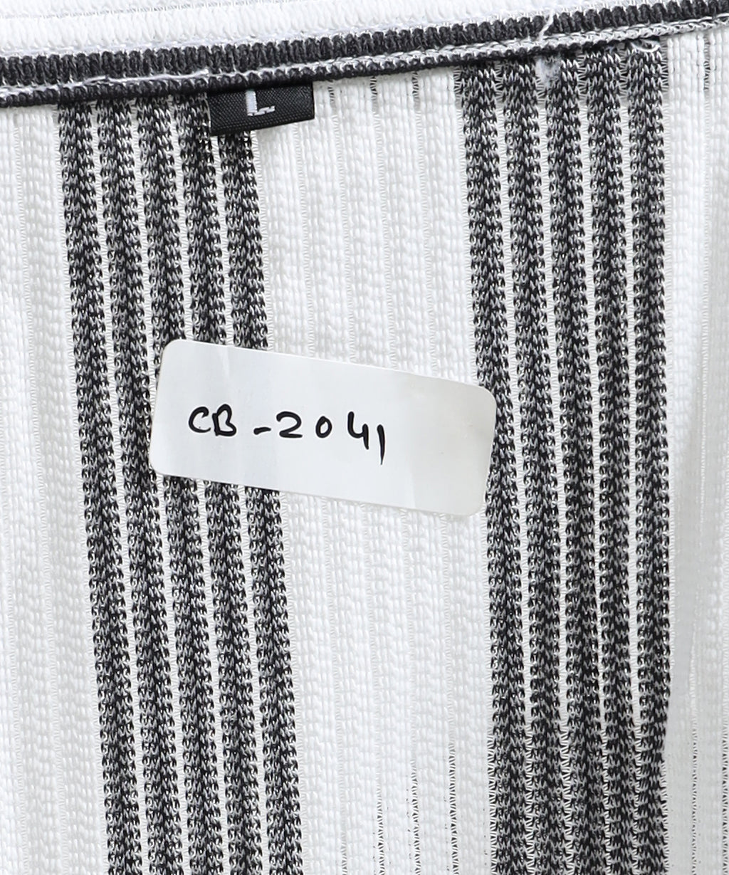 Men's Black Vertical Stripe Cuban Shirt