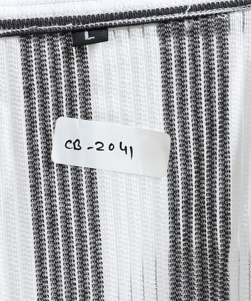 Men's Black Vertical Stripe Cuban Shirt