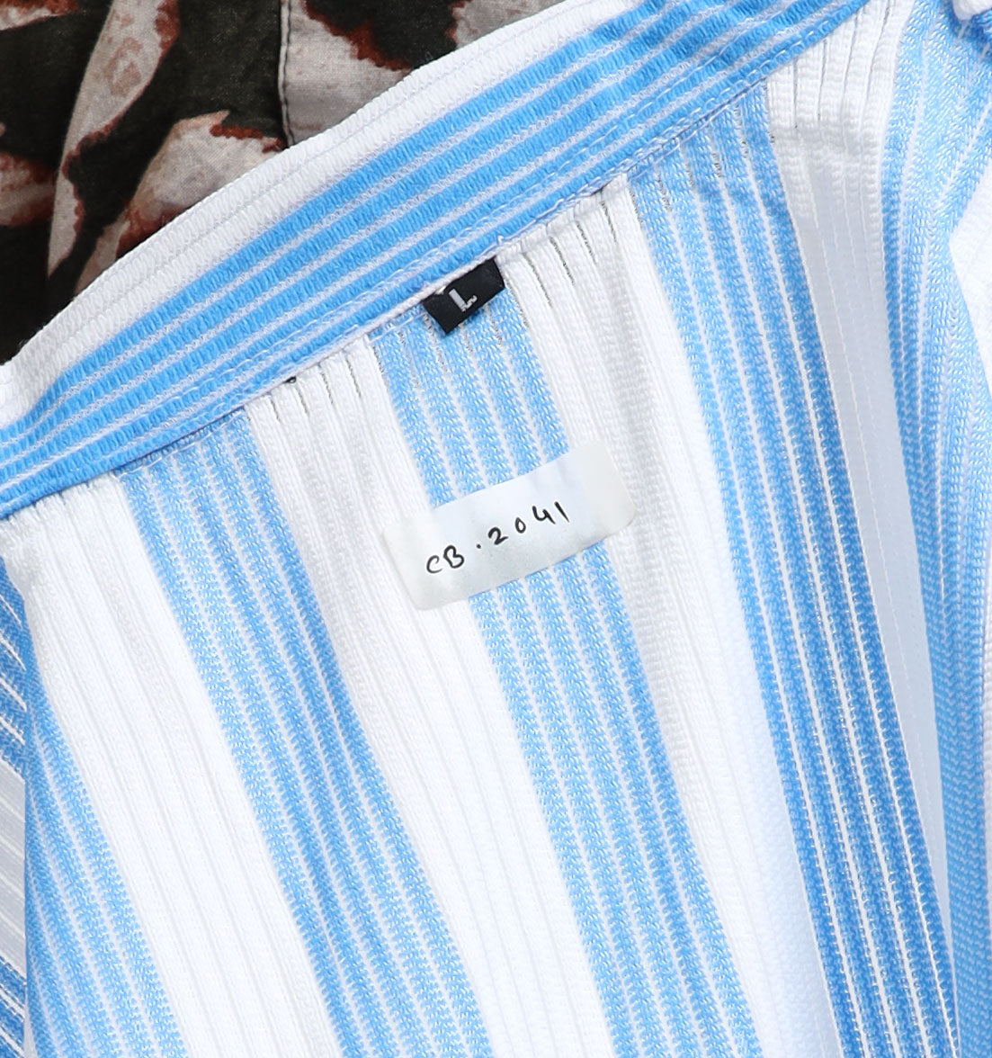Men's Sky Blue Vertical Stripe Cuban Shirt