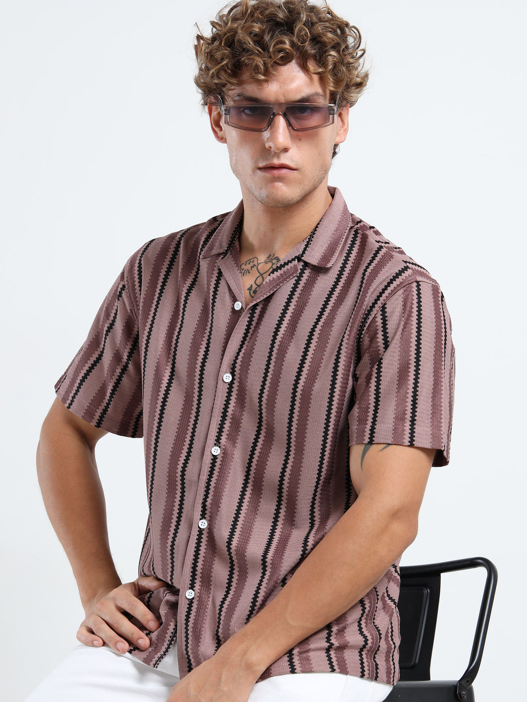 Men's Pink Striped Shirt