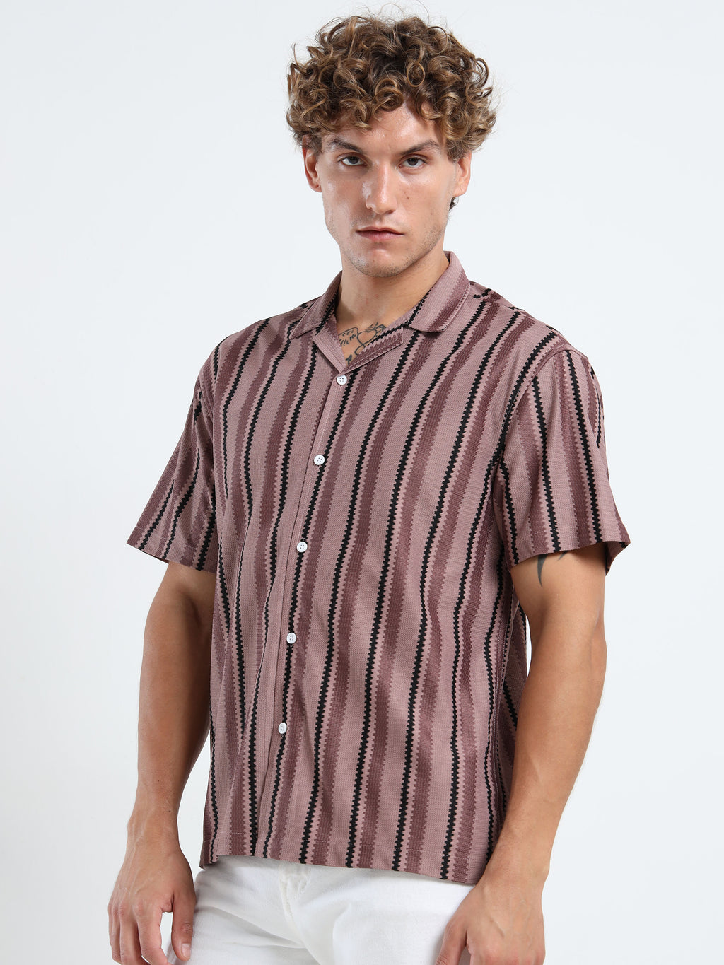 Men's Pink Striped Shirt