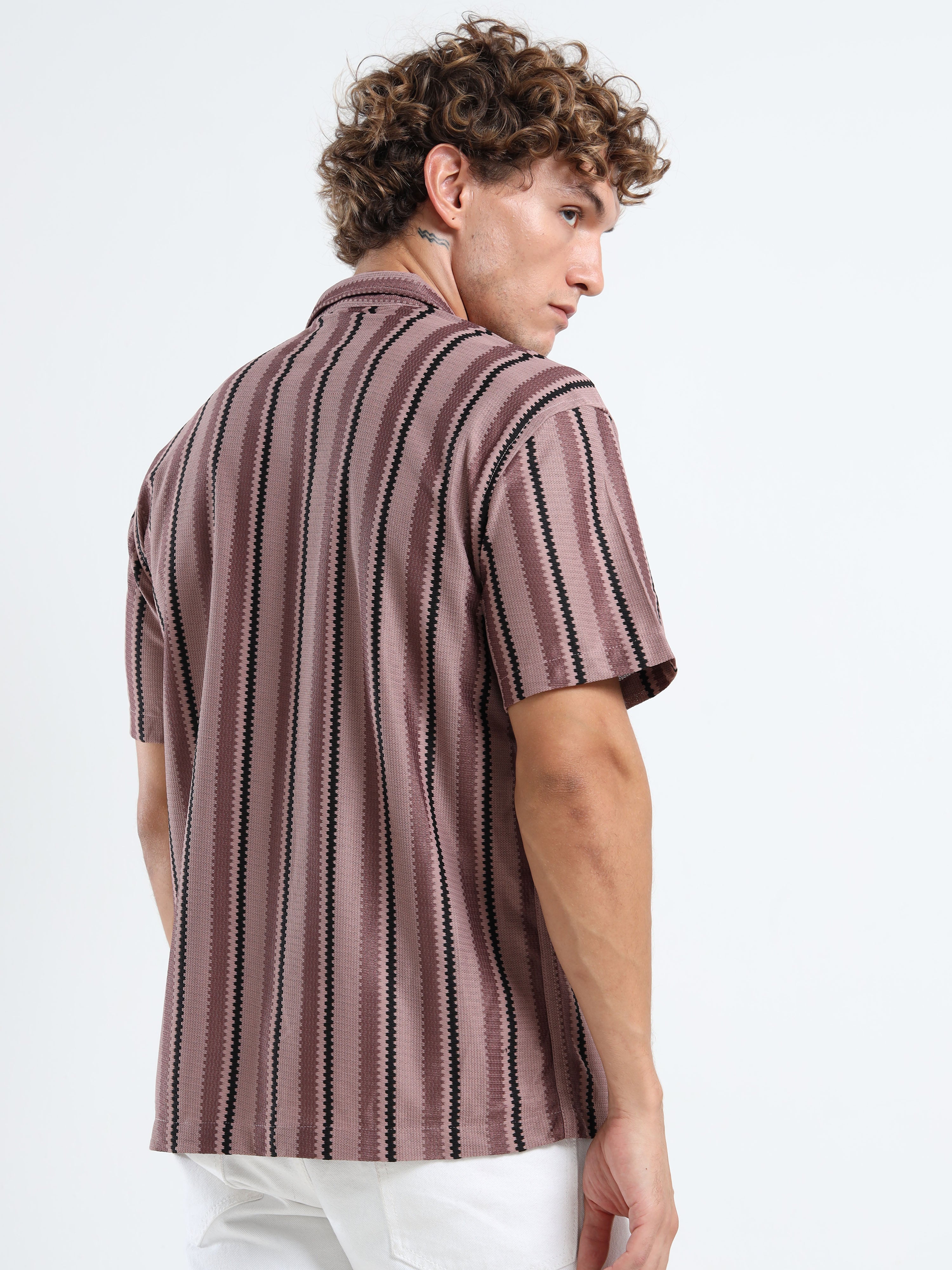 Men's Pink Striped Shirt
