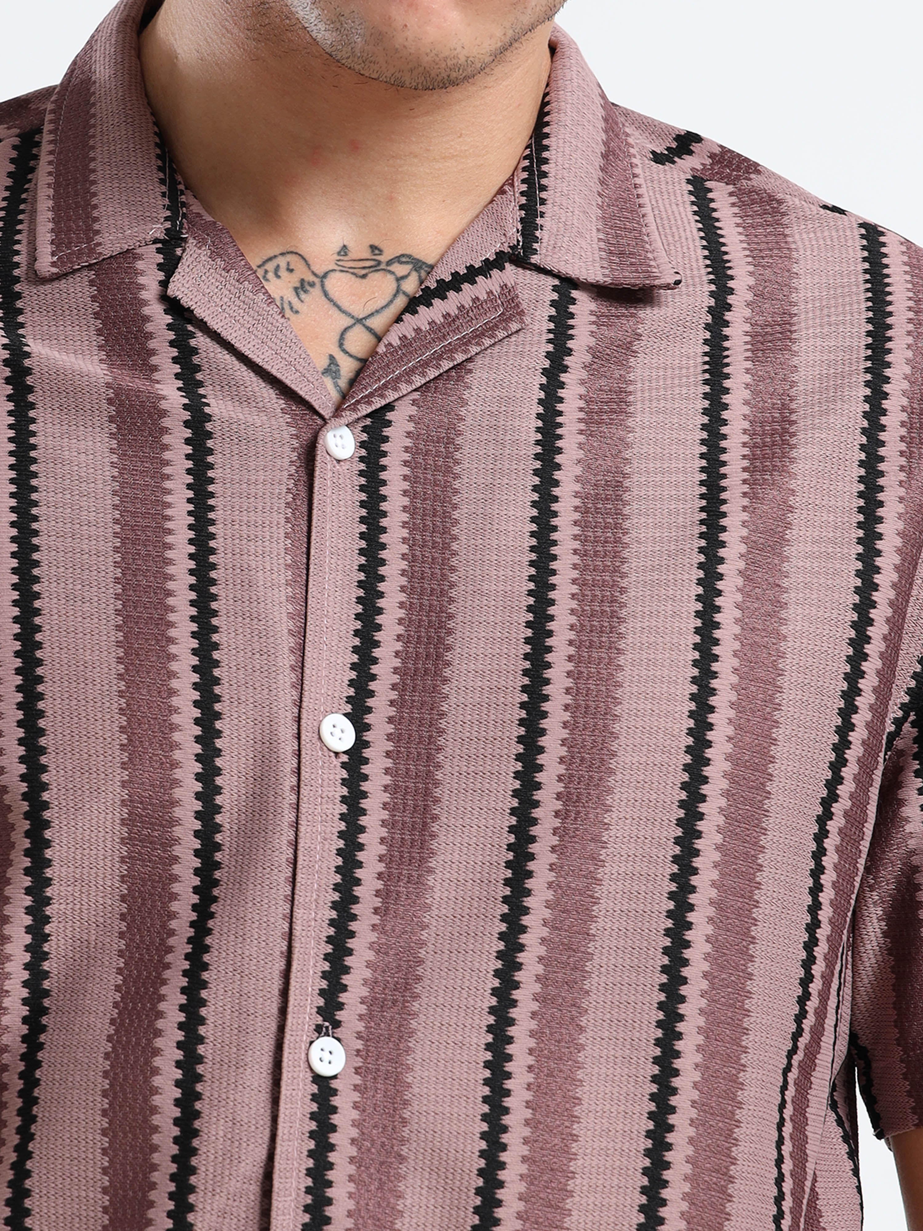 Men's Pink Striped Shirt