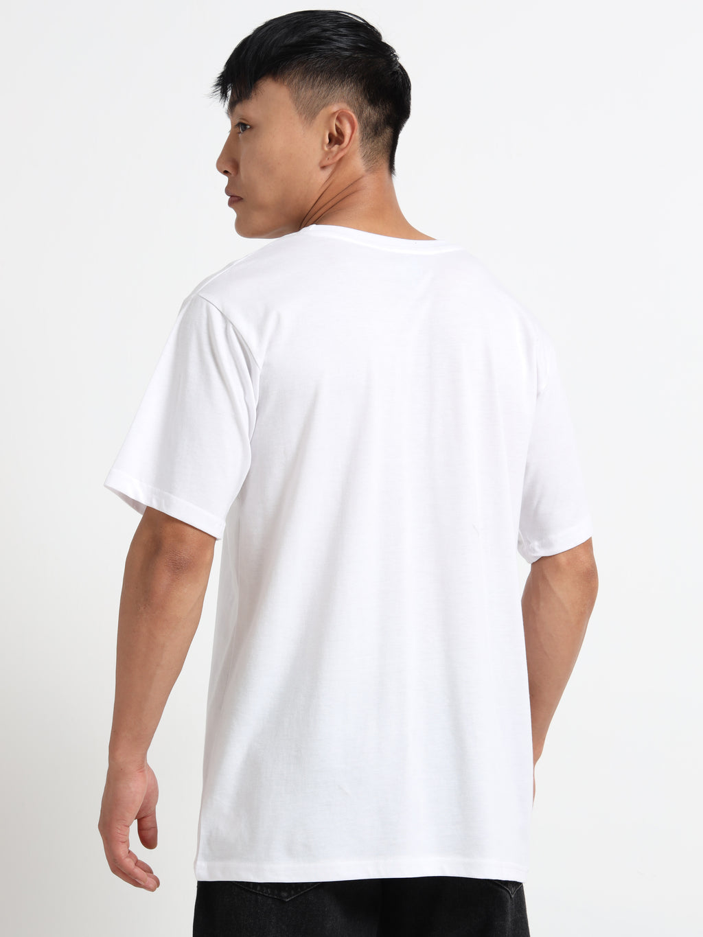 Men's White Fingerprint Affirmations Graphic T-Shirt