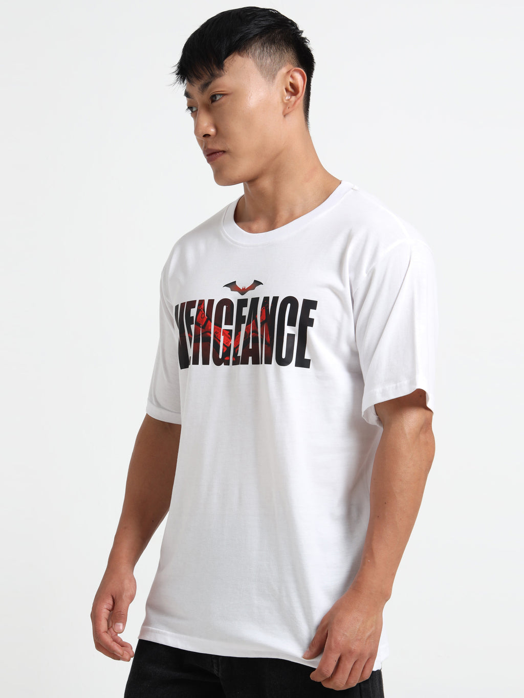 Men's White Vengeance Graphic T-Shirt