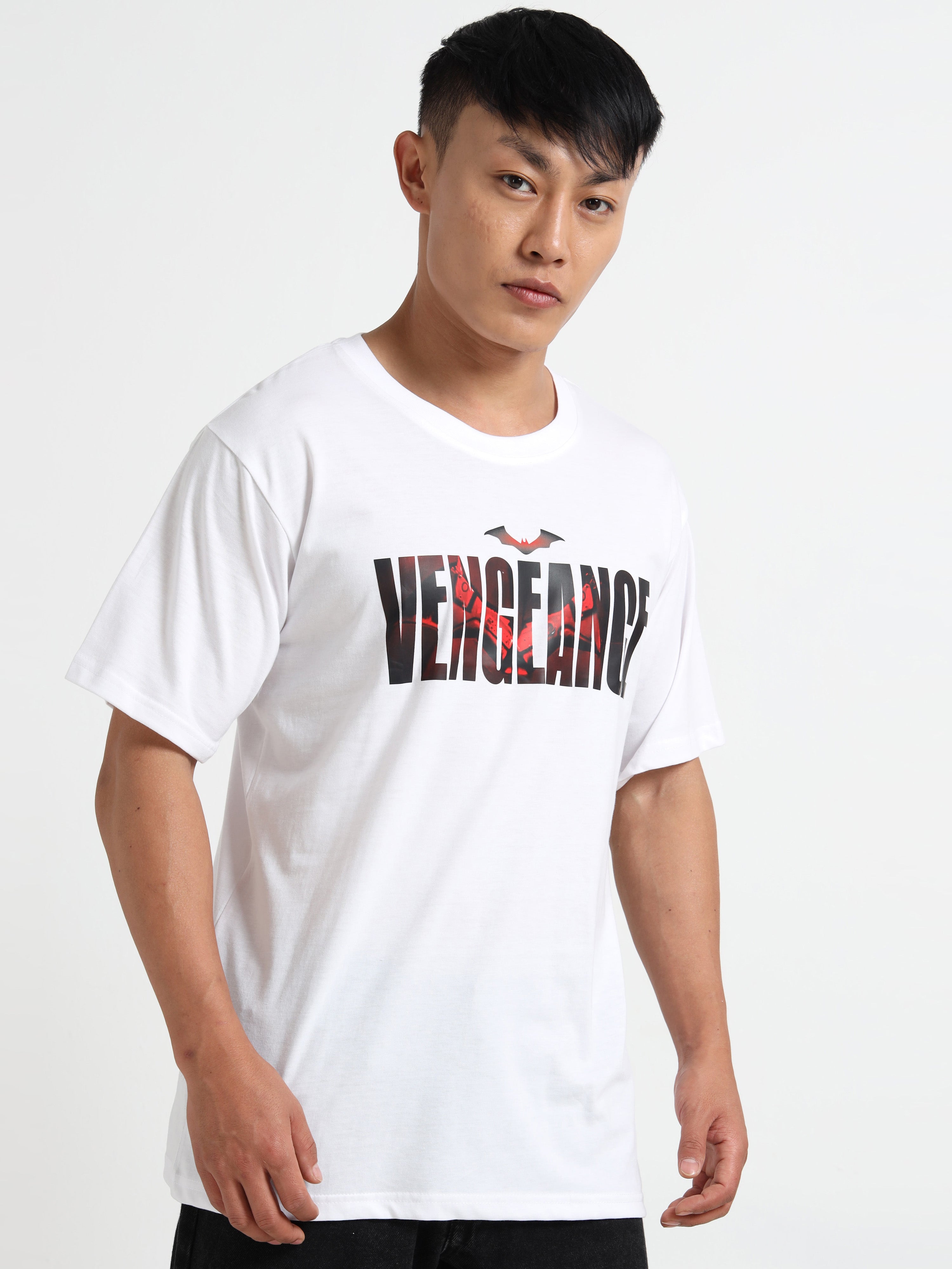 Men's White Vengeance Graphic T-Shirt