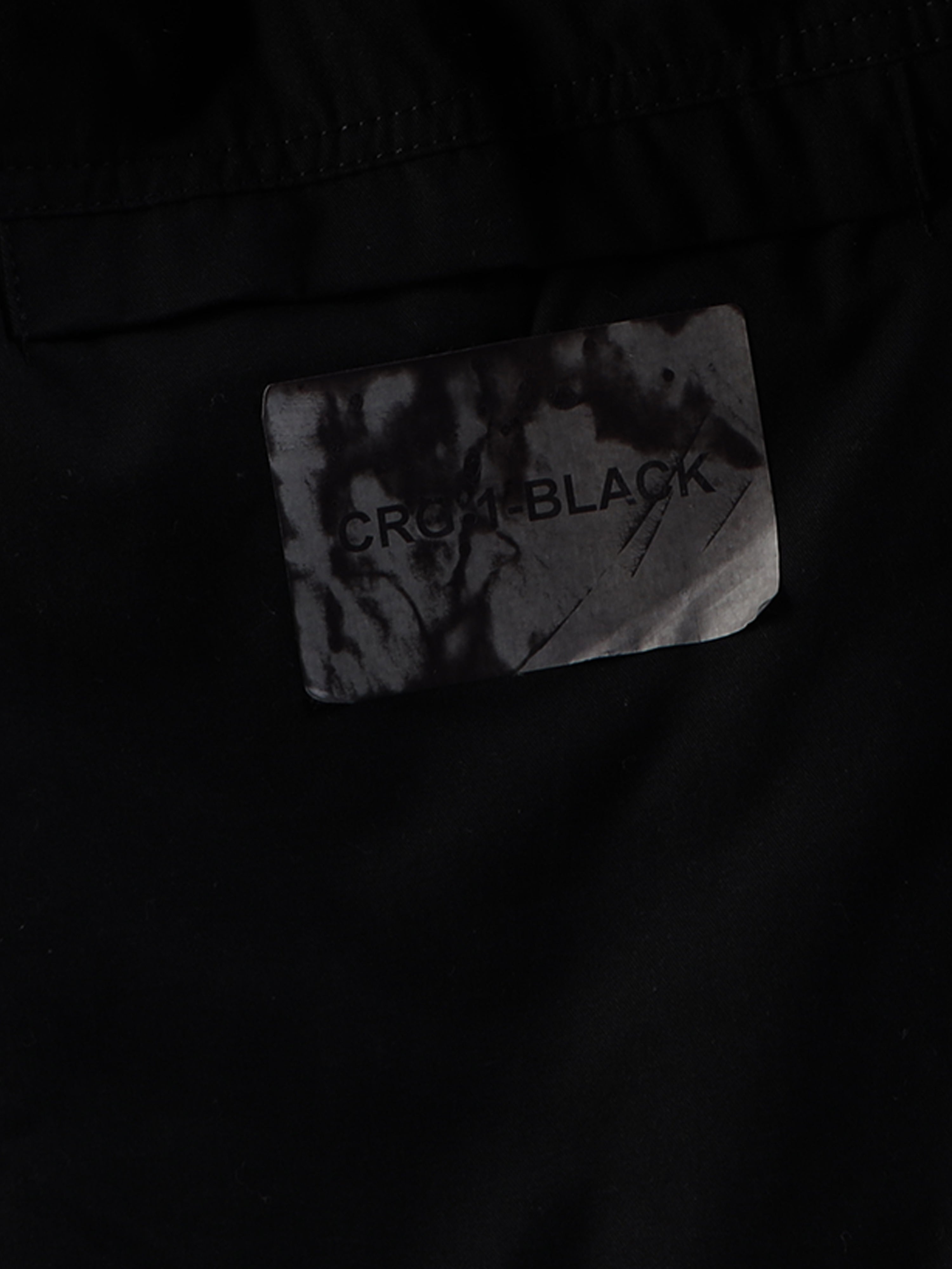 Men Slim Fit Black Cargo Trousers