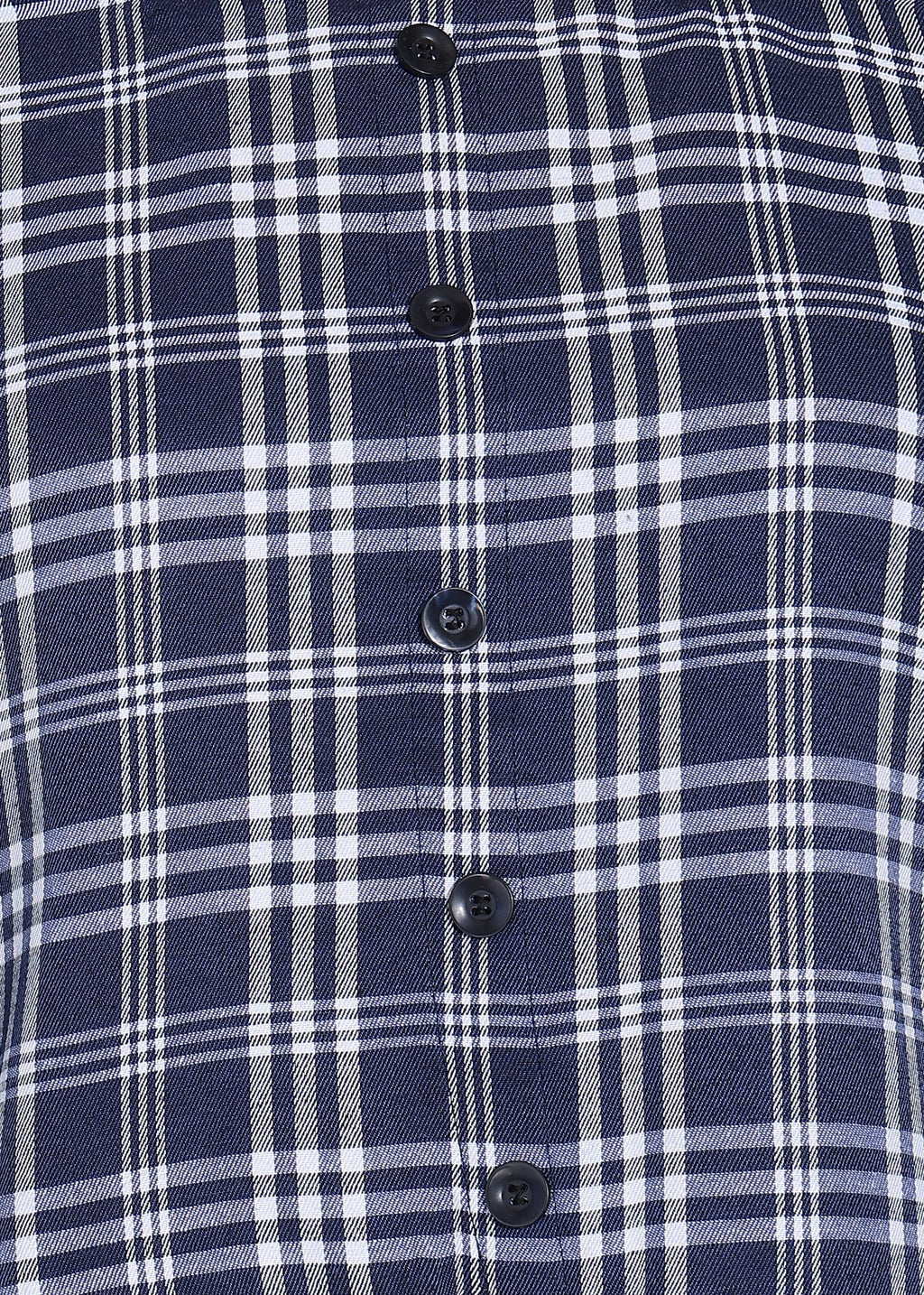 Women Blue Checkered Puff Sleeve Square Neck Top