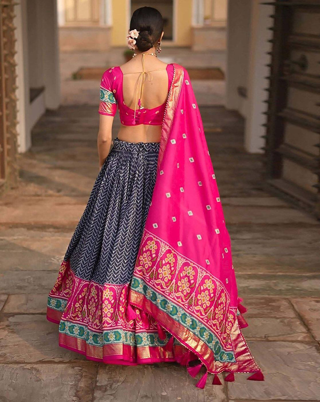 Premium Patola Print Silk Navratri Chaniya Choli Set
