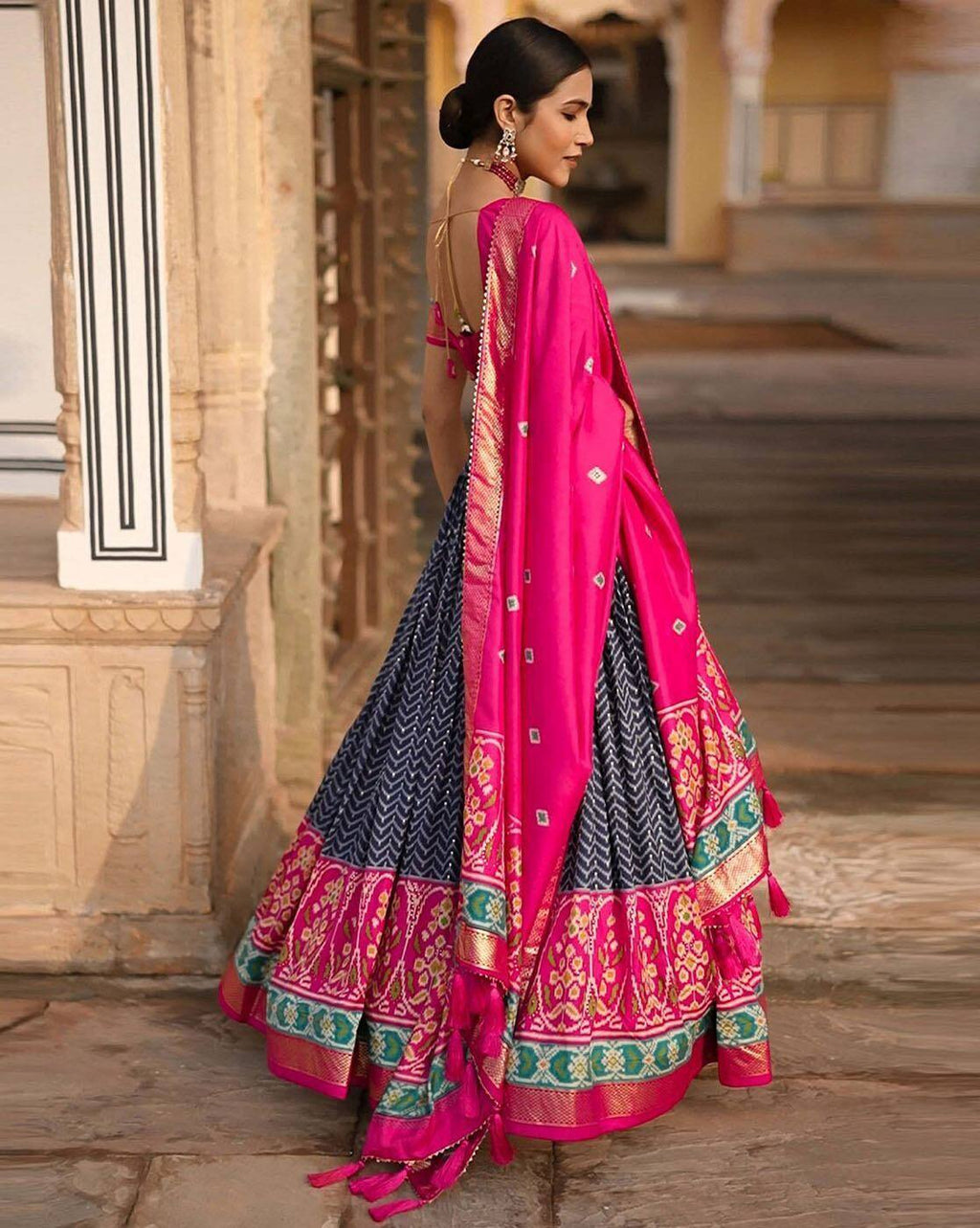 Premium Patola Print Silk Navratri Chaniya Choli Set