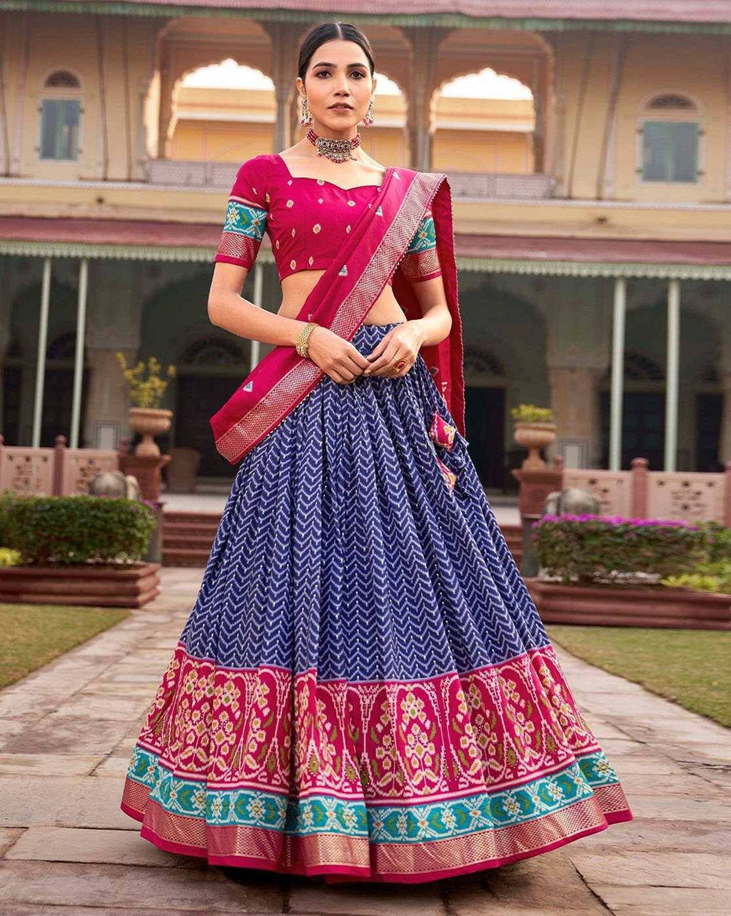 Premium Patola Print Silk Navratri Chaniya Choli Set