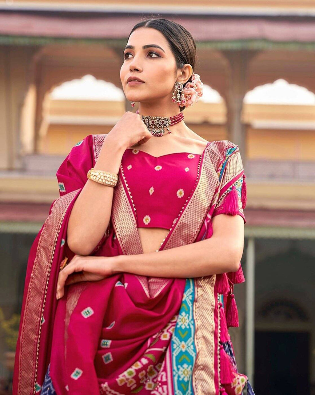 Premium Patola Print Silk Navratri Chaniya Choli Set