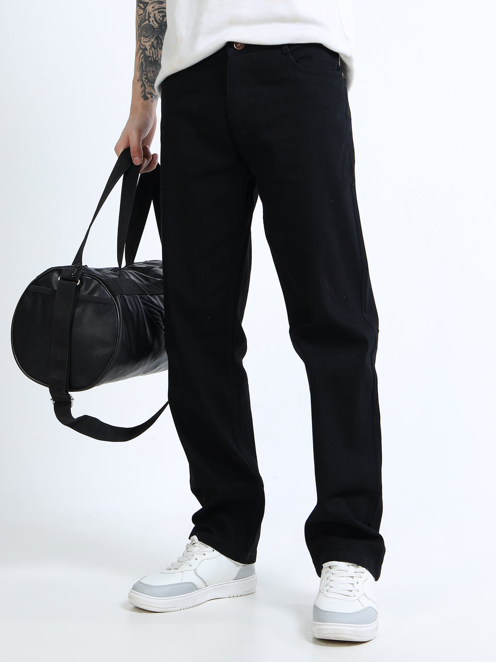Men Regular Fit Stretchable Black Jeans
