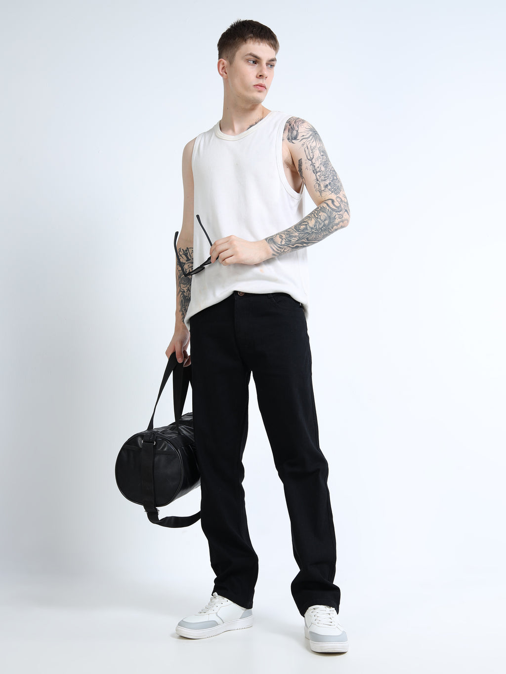 Men Regular Fit Stretchable Black Jeans