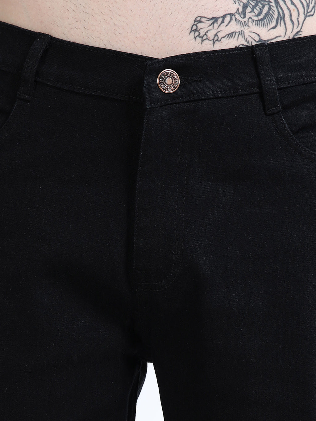 Men Regular Fit Stretchable Black Jeans