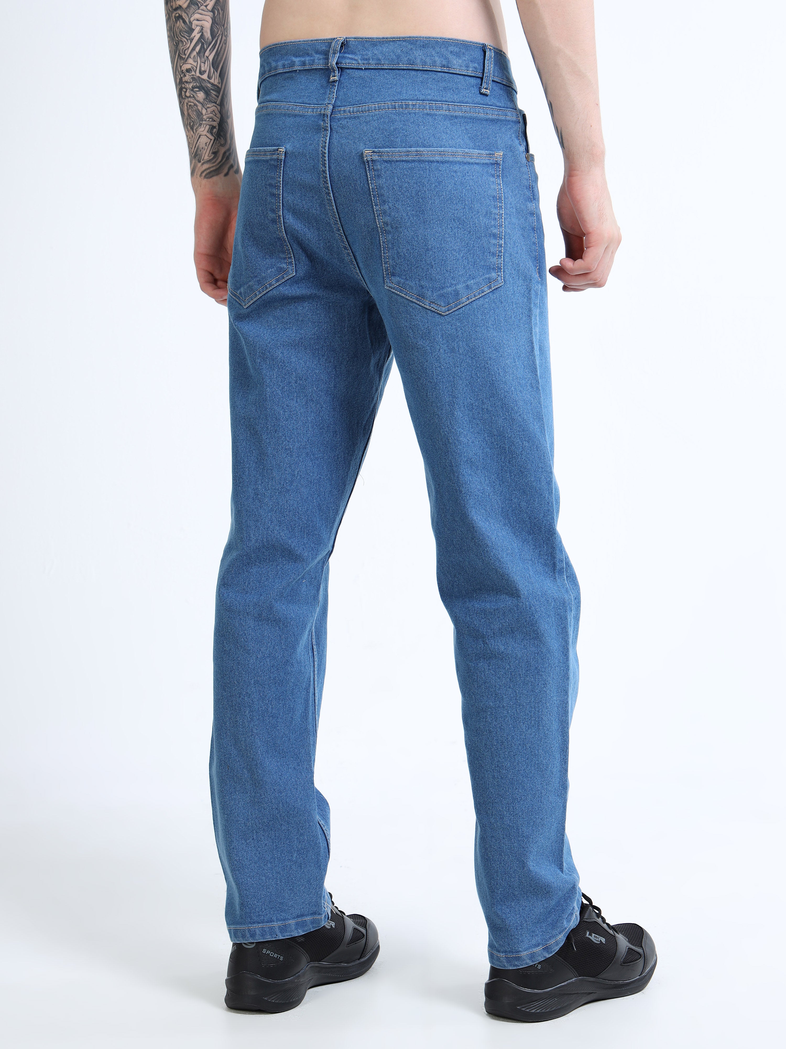 Men Comfort Regular Fit Mid-Rise Stretchable Jeans