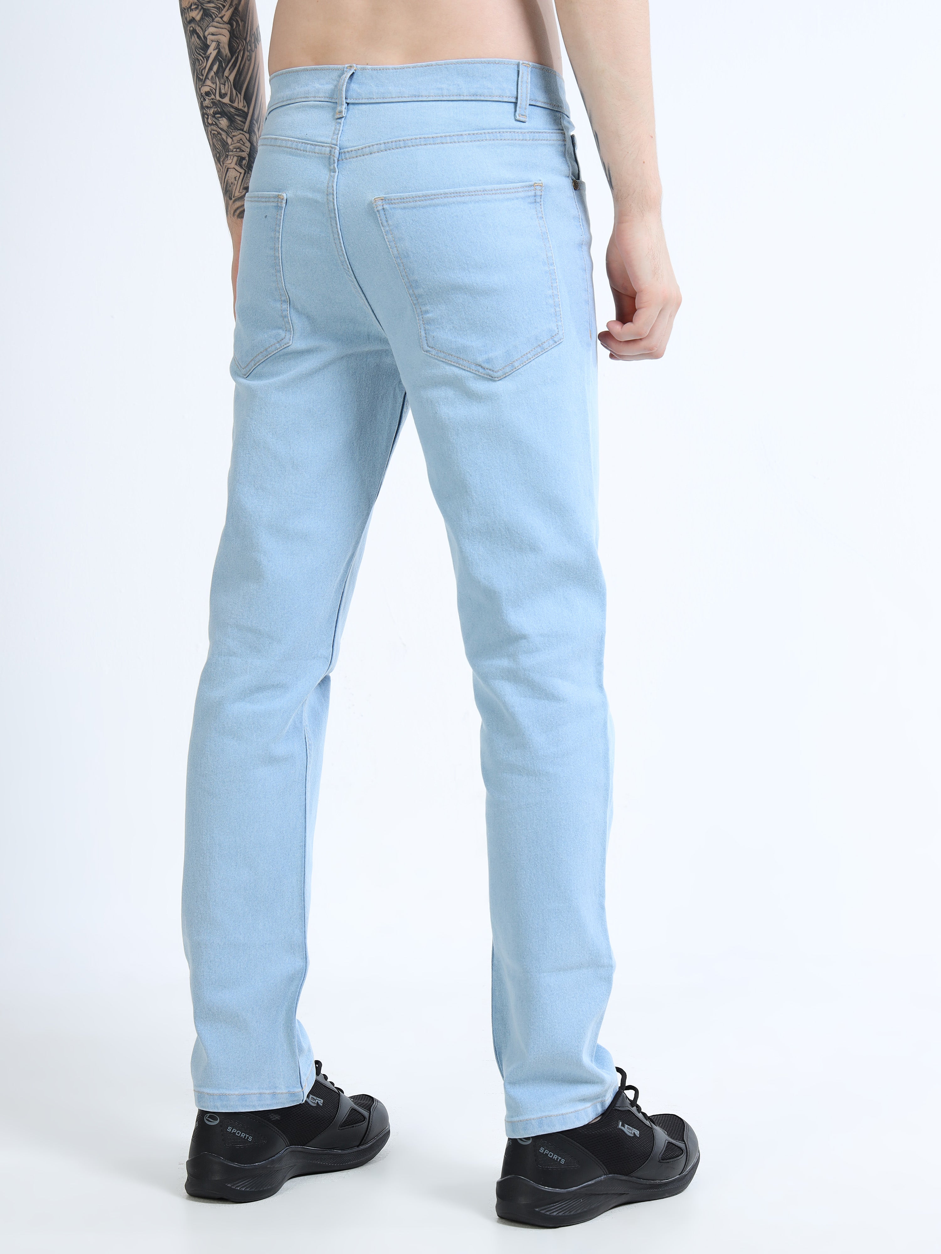 Men Comfort Regular Fit Mid-Rise Stretchable Jeans