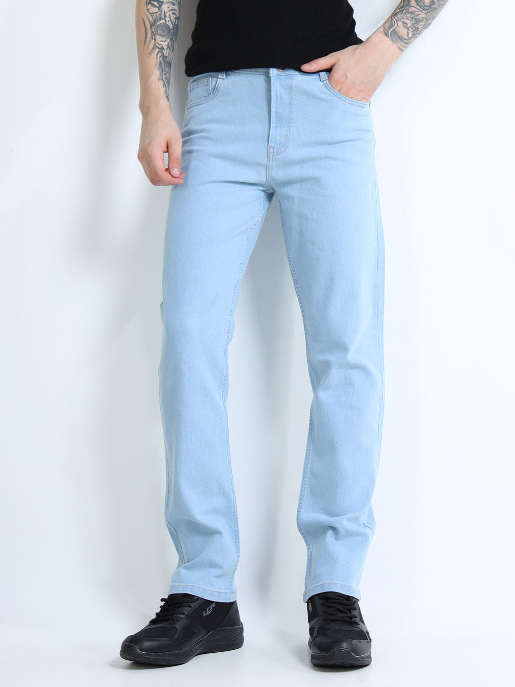 Men Comfort Regular Fit Mid-Rise Stretchable Jeans