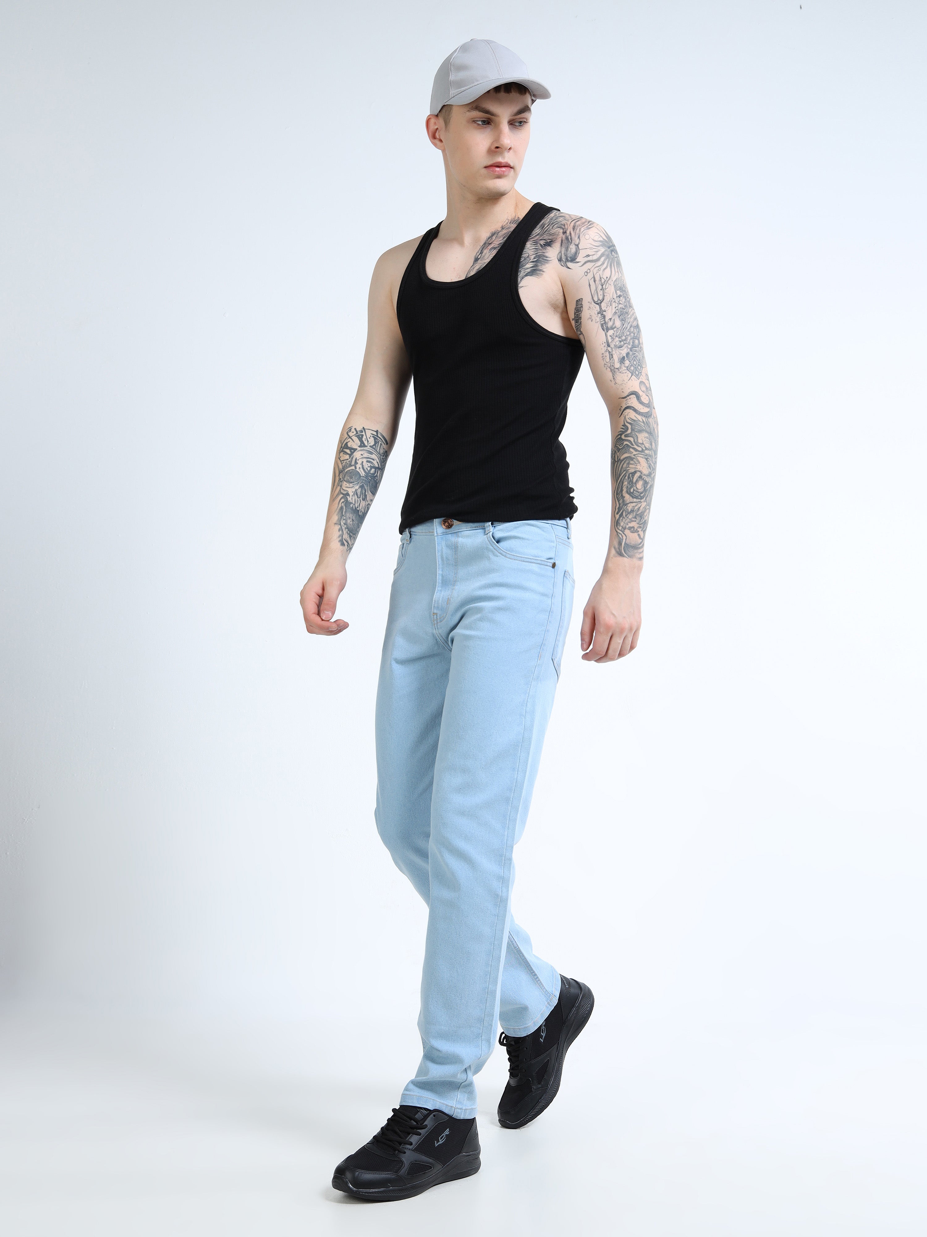 Men Comfort Regular Fit Mid-Rise Stretchable Jeans